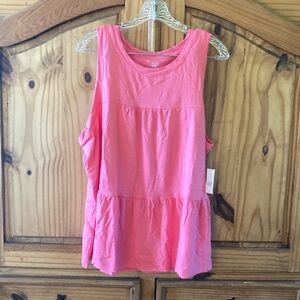 Women's Gap pink flared tank shirt size XXL - NWT